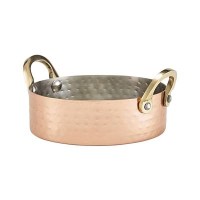 Mini Hammered Copper Plated Casserole Dish